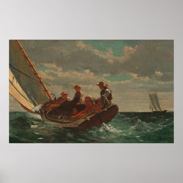 Winslow Homer Breezing Up Poster (Front)