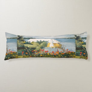 Winslow Homer Flower Garden and Bungalow Bermuda Body Cushion