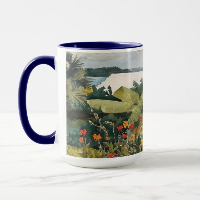 Winslow Homer Flower Garden and Bungalow Bermuda   Mug (Left)