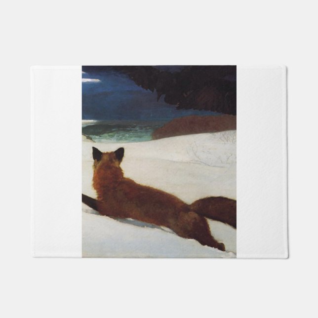 Winslow Homer Fox Hunt 1893 Doormat (Front)
