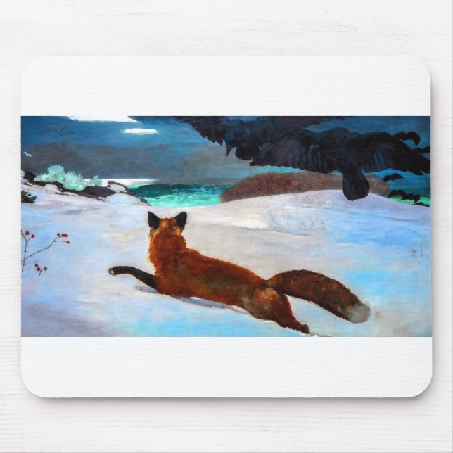 Winslow Homer Fox Hunt Mouse Mat (Front)