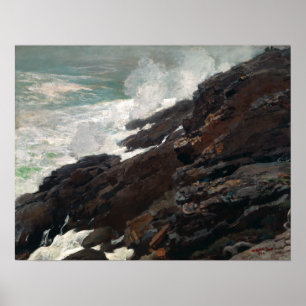 Winslow Homer High Cliff, Coast of Maine Poster
