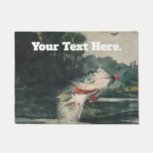 Winslow Homer Hooked Fish Doormat