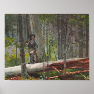 Winslow Homer - Hunter in the Adirondacks Poster