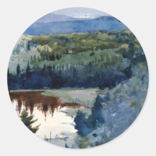 Winslow Homer - Indian Village Adirondacks Classic Round Sticker