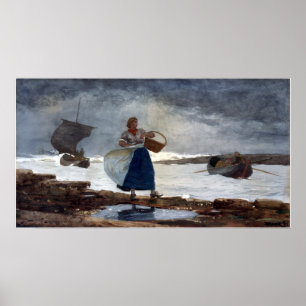 Winslow Homer Inside the Bar Poster