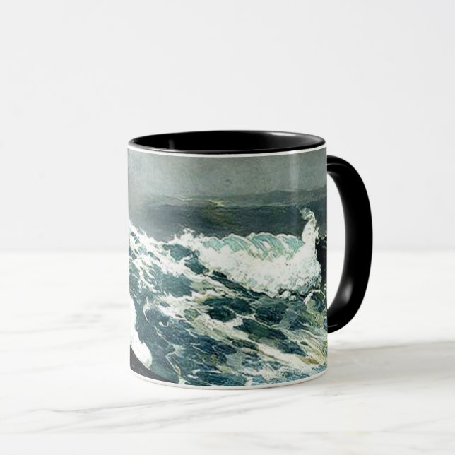 Winslow Homer - Noreaster, famous painting, Mug (Front Right)