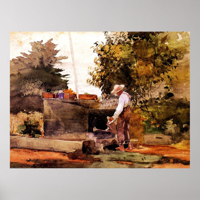 Winslow Homer painting, At the Well Poster (Front)