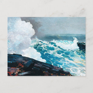 Winslow Homer painting, Northeaster, 1895 Postcard