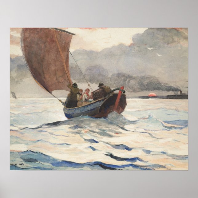 Winslow Homer - Returning Fishing Boats Poster (Front)