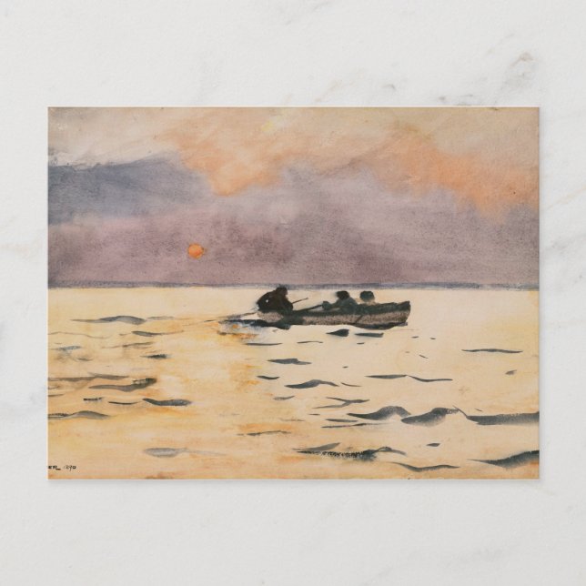 Winslow Homer - Rowing Home Postcard (Front)