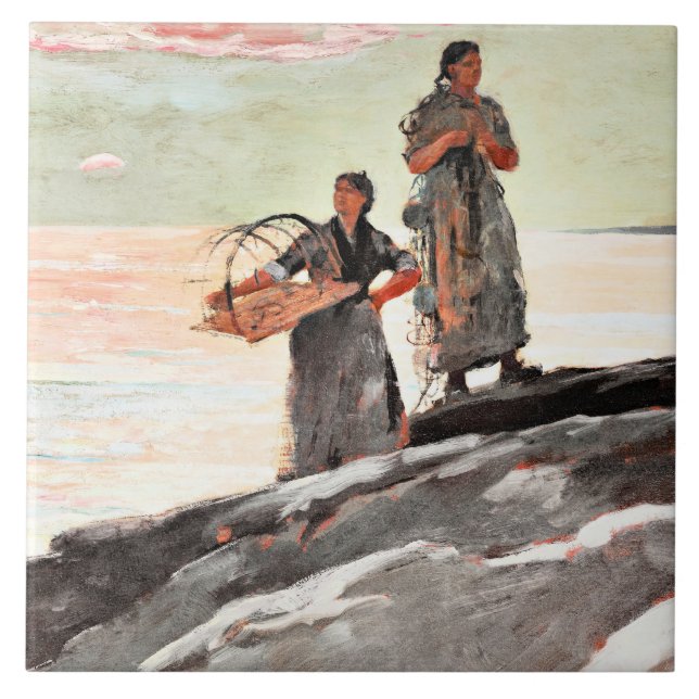 Winslow Homer - Saco Bay, famous painting Tile (Front)