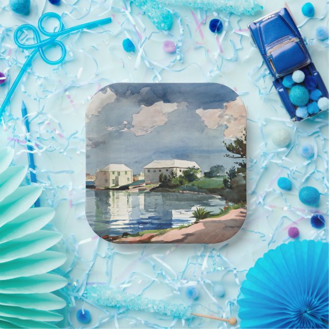 Winslow Homer, Salt Kettle, Bermuda Paper Plate (Party)