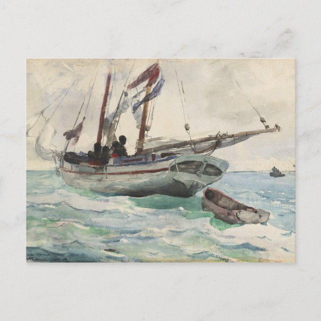 Winslow Homer - Schooner - Nassau Postcard (Front)