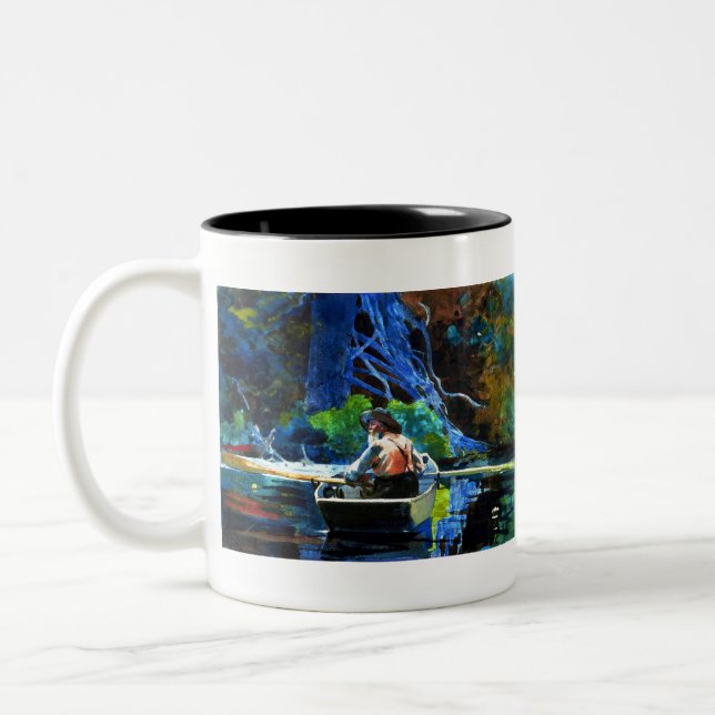 Winslow Homer The Adirondack Guide Two-Tone Coffee Mug (Left)