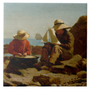 Winslow Homer - The Boat Builders Tile