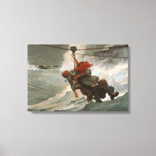 Winslow Homer - The Life Line Canvas Print