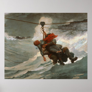 Winslow Homer - The Life Line Poster