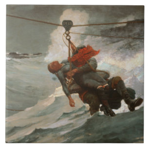 Winslow Homer - The Life Line Tile