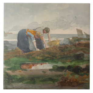 Winslow Homer - The Mussel Gatherers Tile