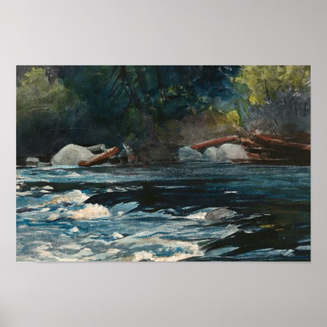 Winslow Homer - The Rapids, Hudson River Poster (Front)
