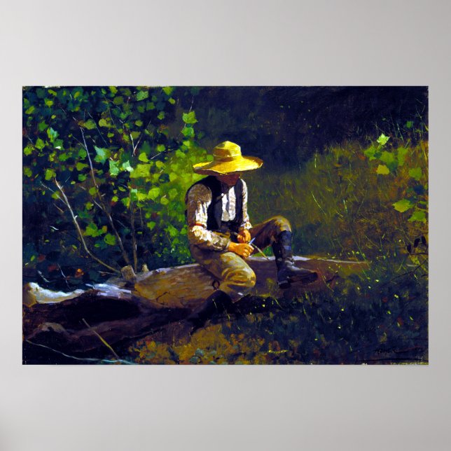 Winslow Homer The Whittling Boy Poster (Front)