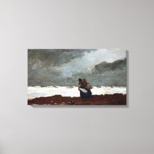 Winslow Homer Two Figures by the Sea Canvas Print