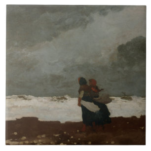 Winslow Homer - Two Figures by the Sea Tile
