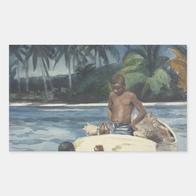 Winslow Homer - West India Divers Rectangular Sticker (Front)
