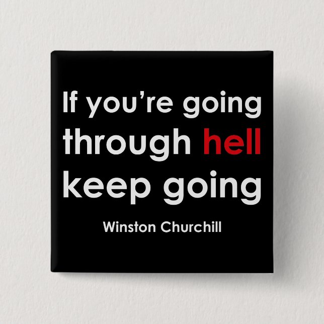 Winston Churchill 15 Cm Square Badge (Front)