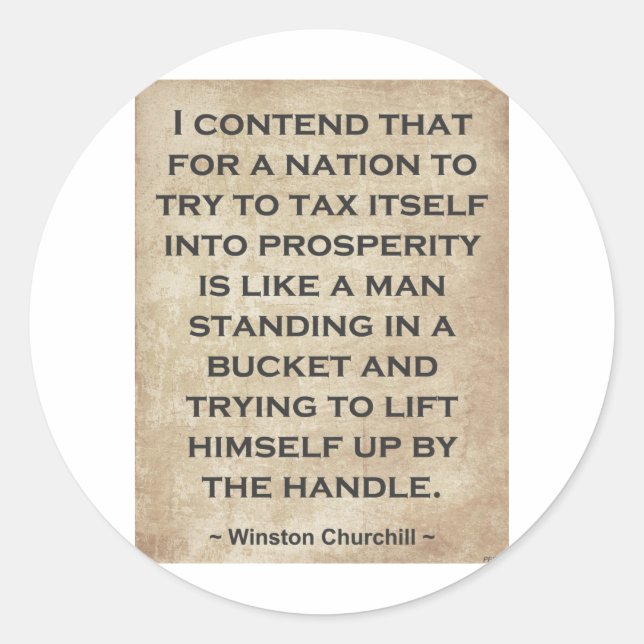 Winston Churchill #1 Classic Round Sticker (Front)