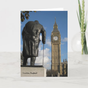 Winston Churchill and Big Ben Greeting Card
