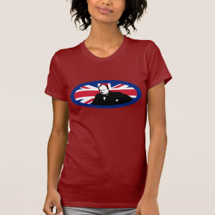 Winston Churchill and Union Jack Design T-Shirt