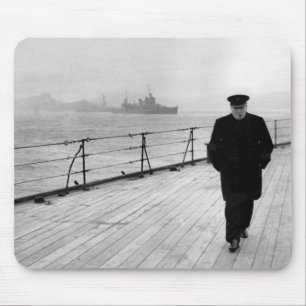 Winston Churchill At Sea Mouse Mat