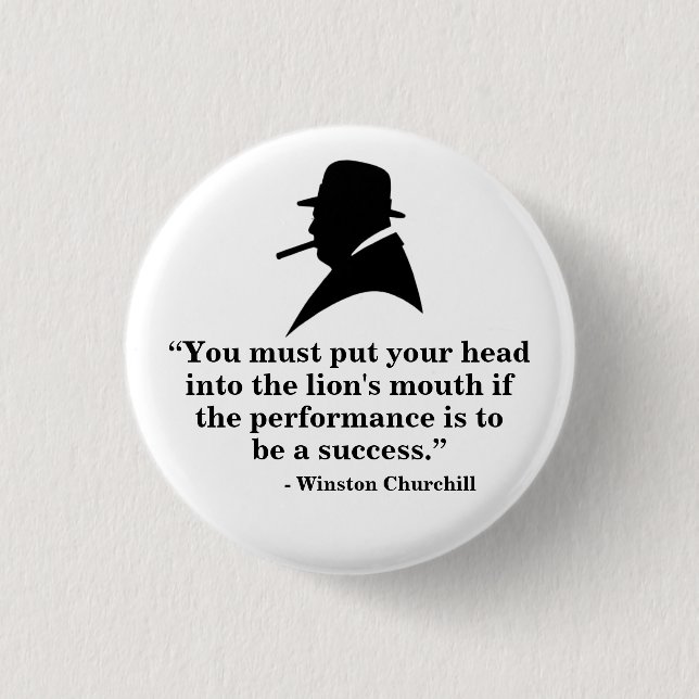 Winston Churchill Badge - Quote 3 (Front)