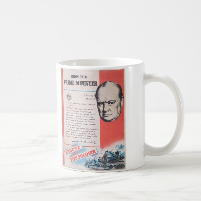Winston Churchill. British wartime poster. Coffee Mug (Right)