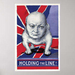 Winston Churchill Bulldog Poster British WWII