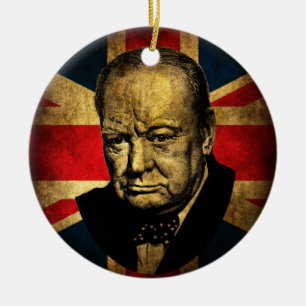 Winston Churchill Ceramic Tree Decoration