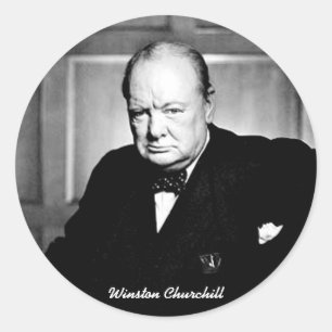 Winston Churchill Classic Round Sticker