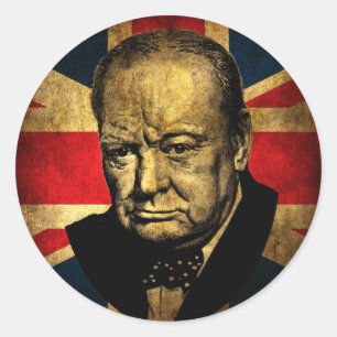 Winston Churchill Classic Round Sticker