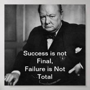 Winston Churchill - Desk Poster - Success