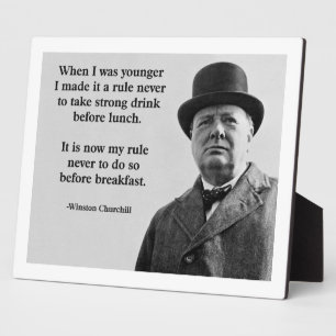 Winston Churchill Drinking Plaque
