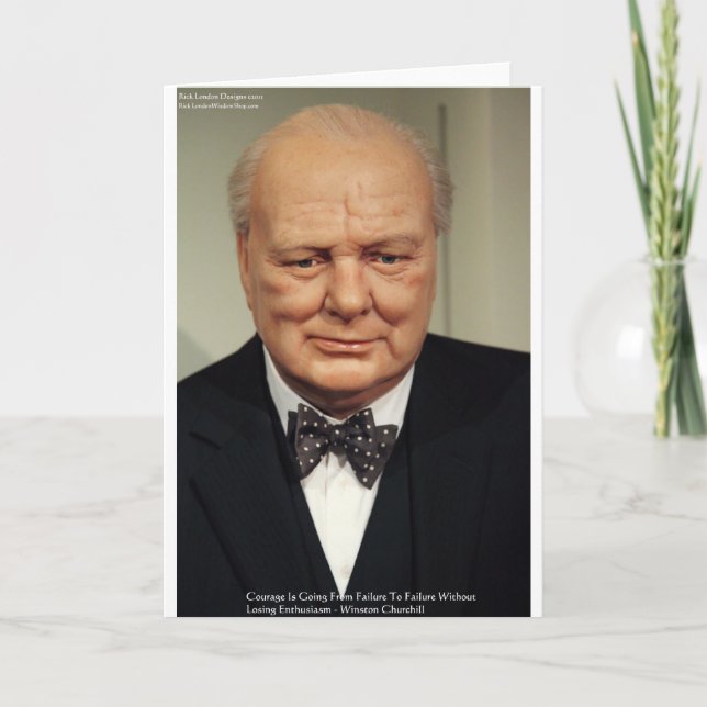 Winston Churchill Failure Wisdom Quote Gifts Card (Front)