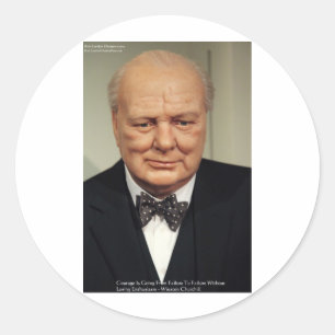 Winston Churchill Failure Wisdom Quote Gifts Classic Round Sticker