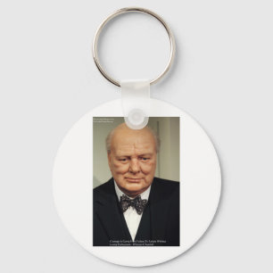 Winston Churchill Failure Wisdom Quote Gifts Key Ring