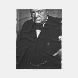 Winston Churchill Fleece Blanket