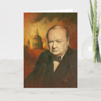 Winston Churchill Greetings Card