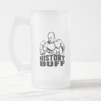 Winston Churchill History Buff Beer Pint Glass Frosted Glass Beer Mug