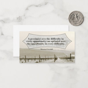 Winston Churchill Inspirational Quote Opportunity Card