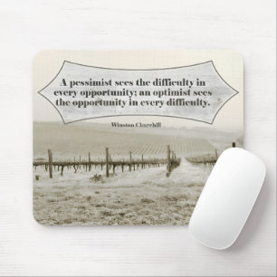 Winston Churchill Inspirational Quote Opportunity Mouse Mat